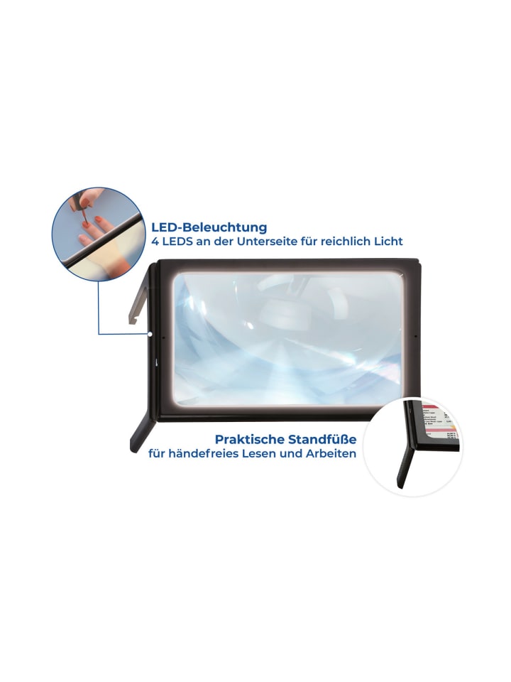Maximex Leselupe LED in Schwarz günstig kaufen onesize