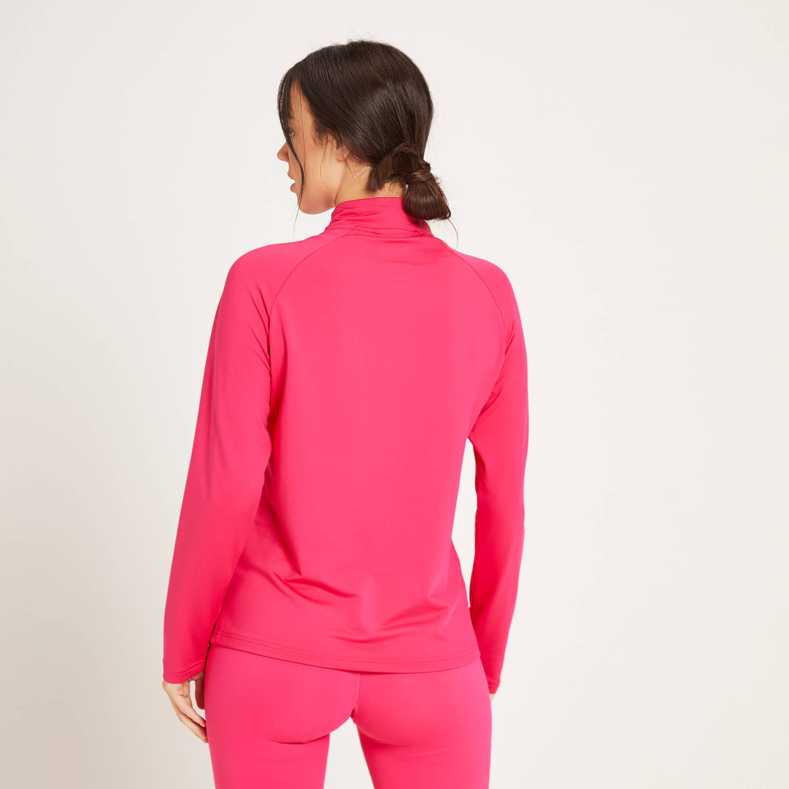 Haut d’entraînement à fermeture éclair ¼ coupe classique MP pour femmes – Magenta