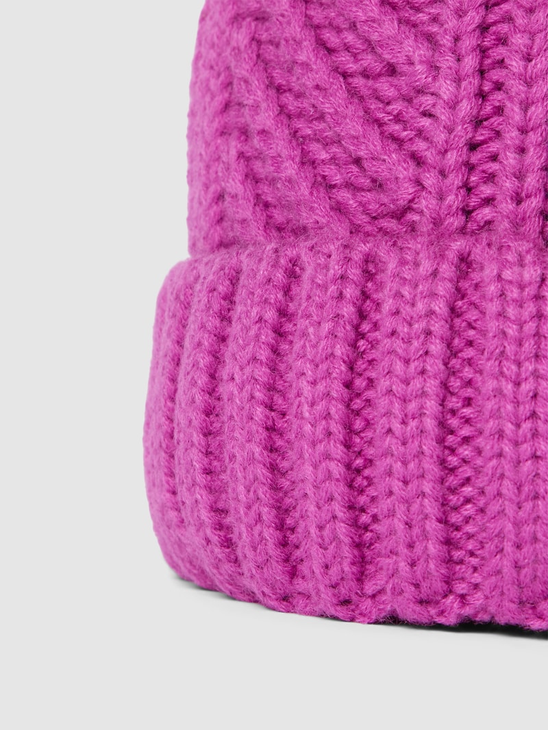 Strickmütze mit Zopfmuster Modell 'COY SUNDOWN' in pink