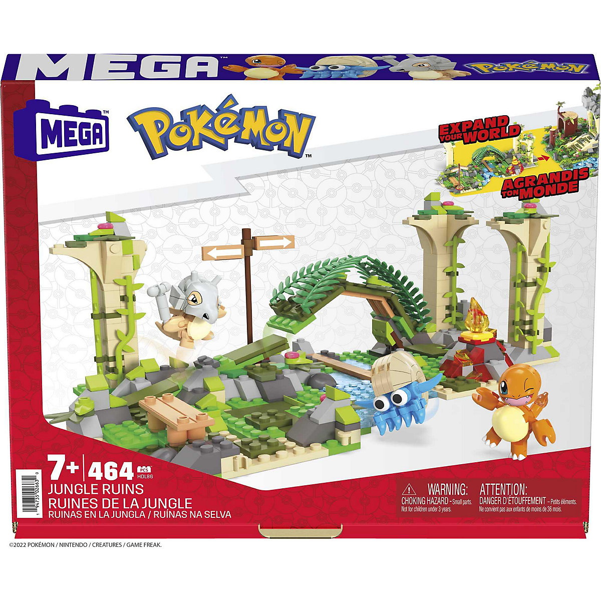 Mega Construx Pokémon Dschungel-Ruinen Bauset, Konstruktions-Spielzeug