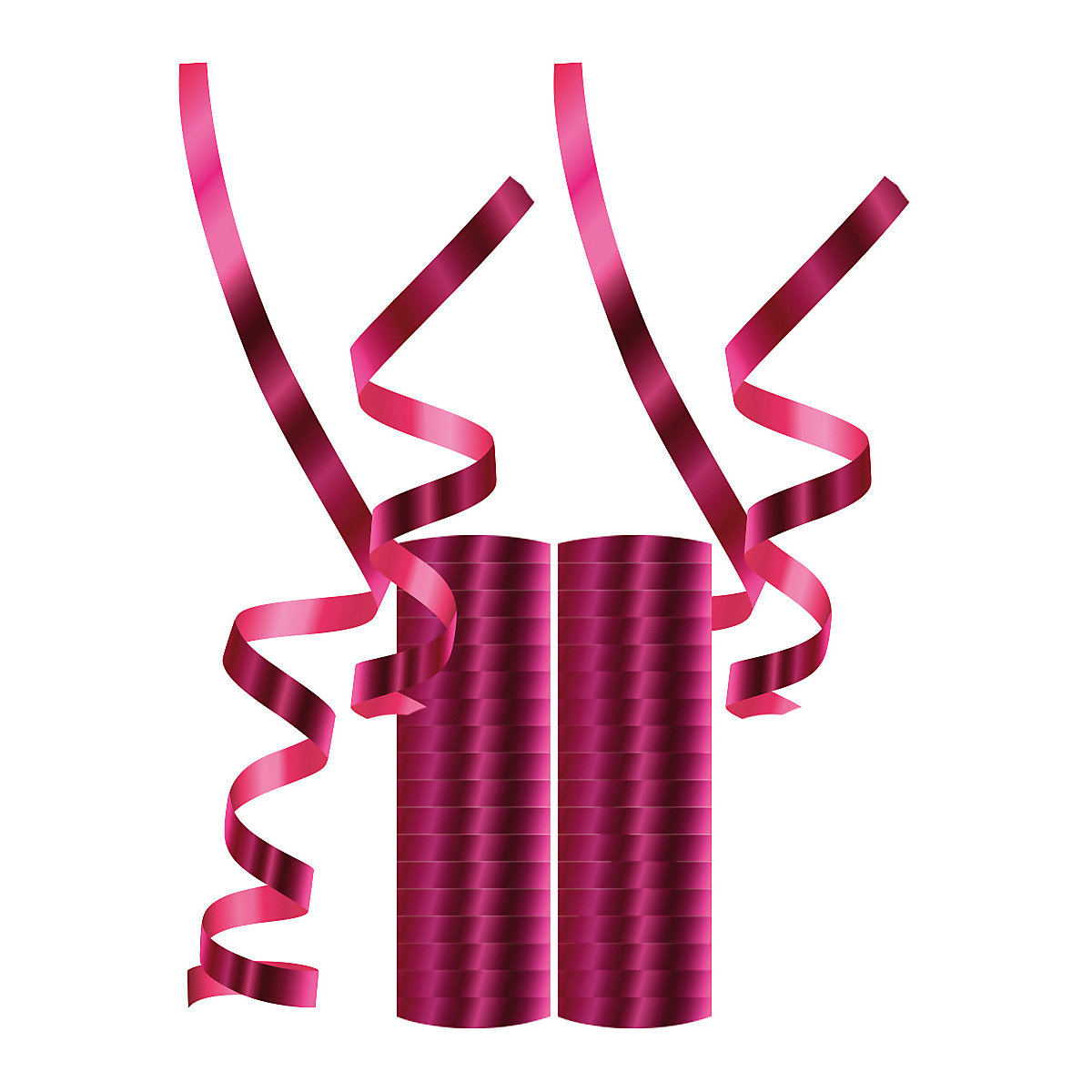 Luftschlangen fuchsia metallic, 1 Rolle