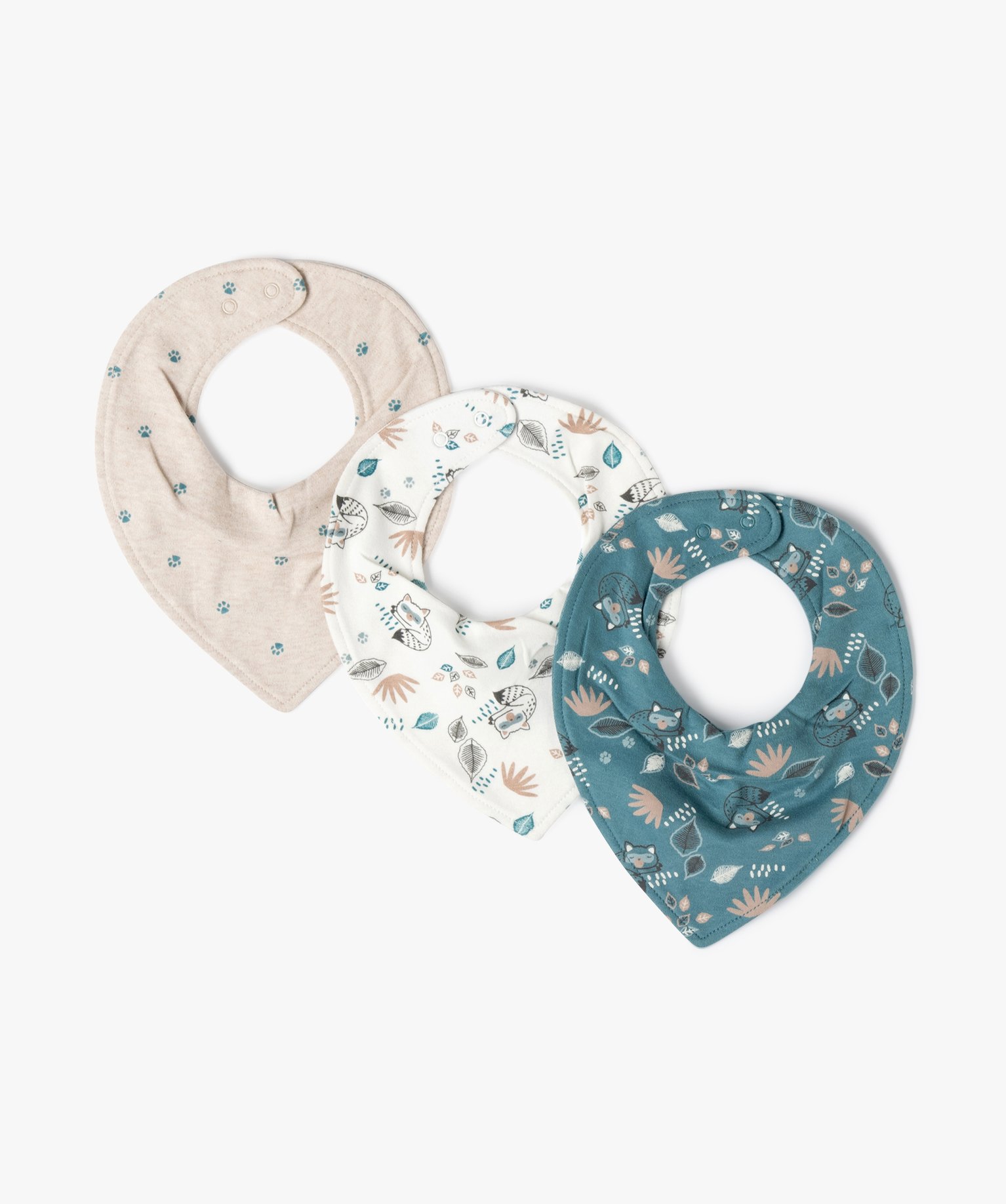 Bavoirs faon bandana avec motifs animaux bébé Garçon (l... bleu | GEMO