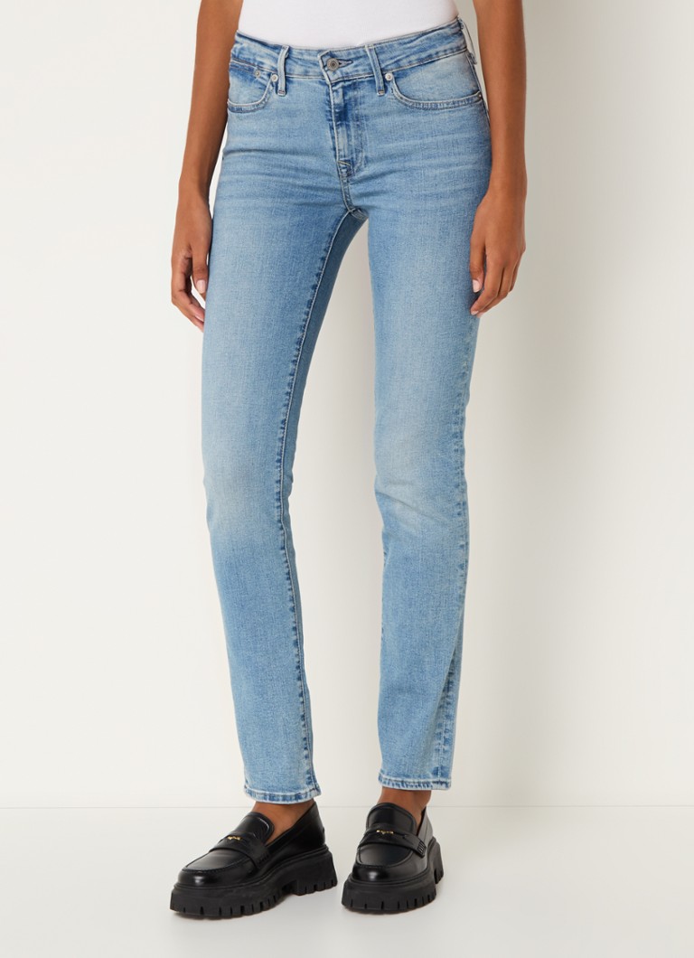 Jeans Levi's 712 a vita media e vestibilità slim, in misto lyocell con lavaggio chiaro.