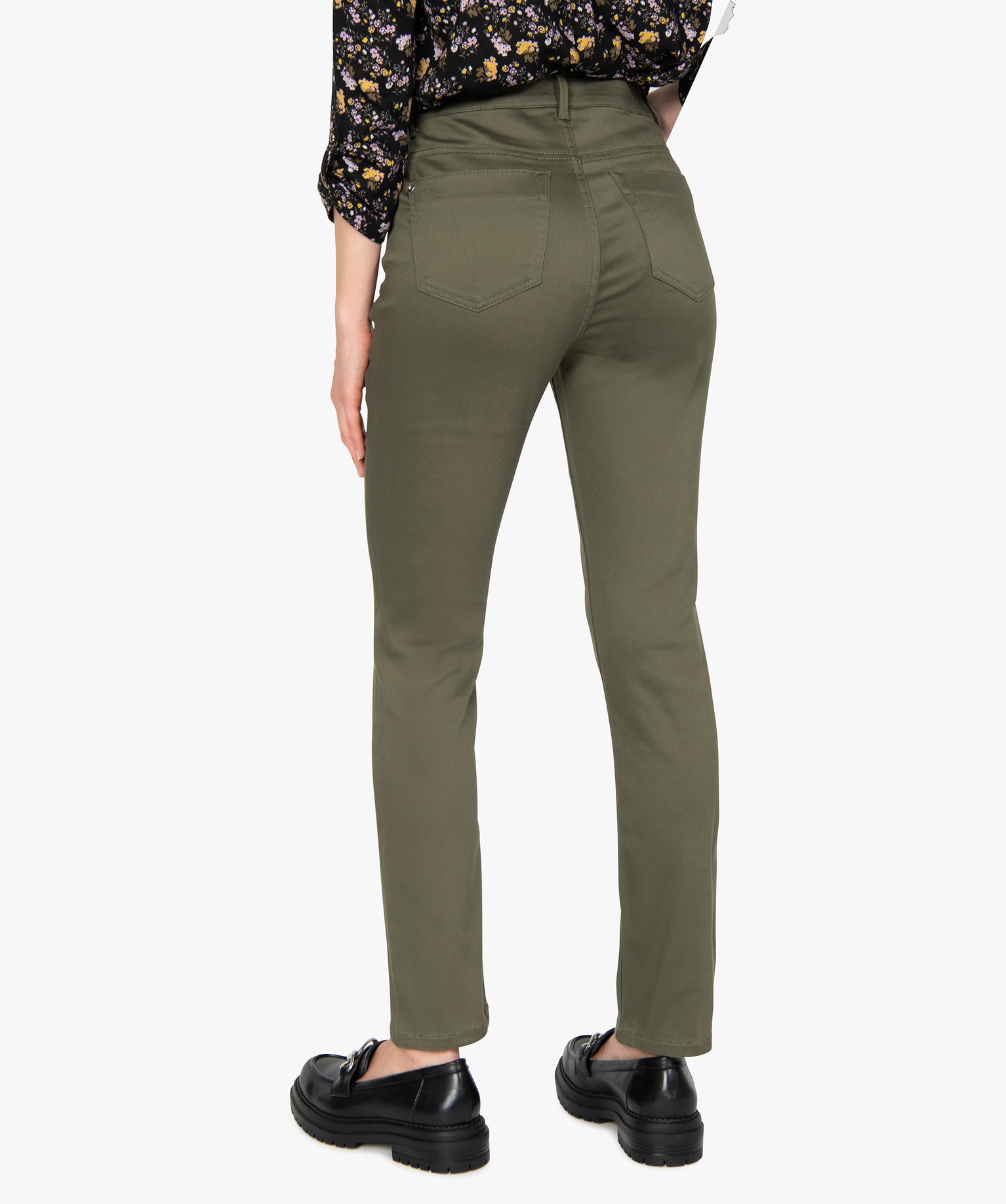 Pantalon femme coupe Regular - Longueur L26 kaki | GEMO
