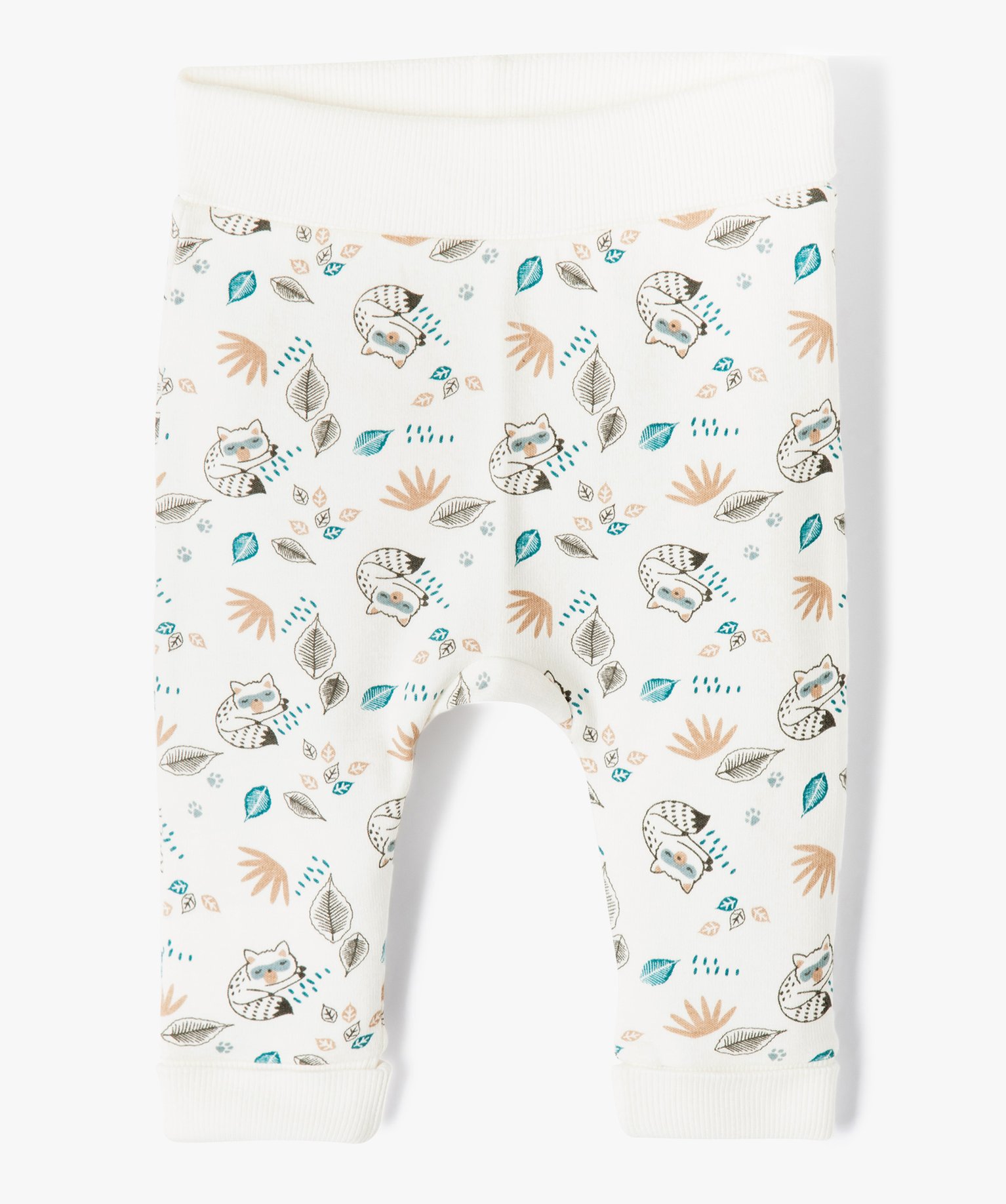 Pantalon souple en maille extensible bébé blanc | GEMO