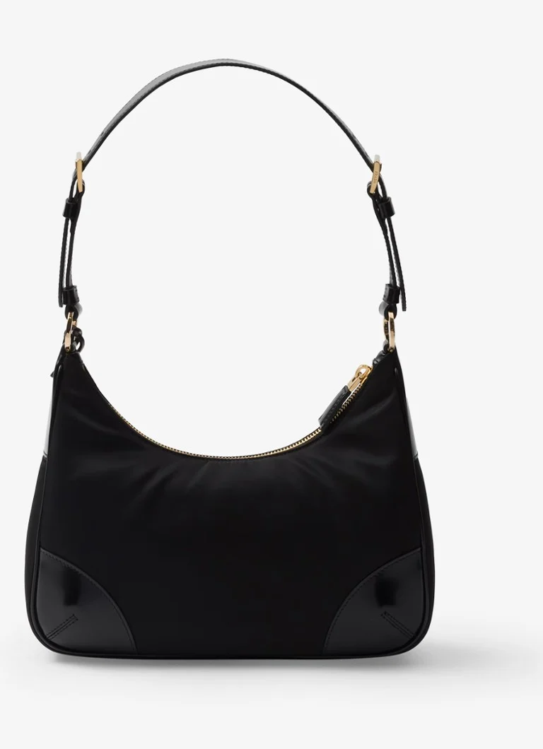 Prada Re-Edition 2002 Re-Nylon-veske med skinndetaljer