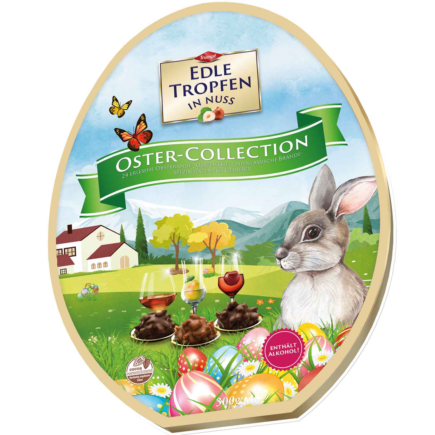 Trumpf Edle Tropfen in Nuss Oster-Collection Osterei 300g