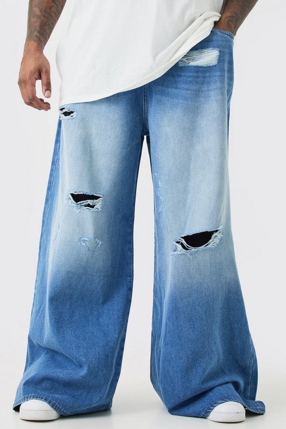 Plus extrem lockere Jeans mit Applikation
