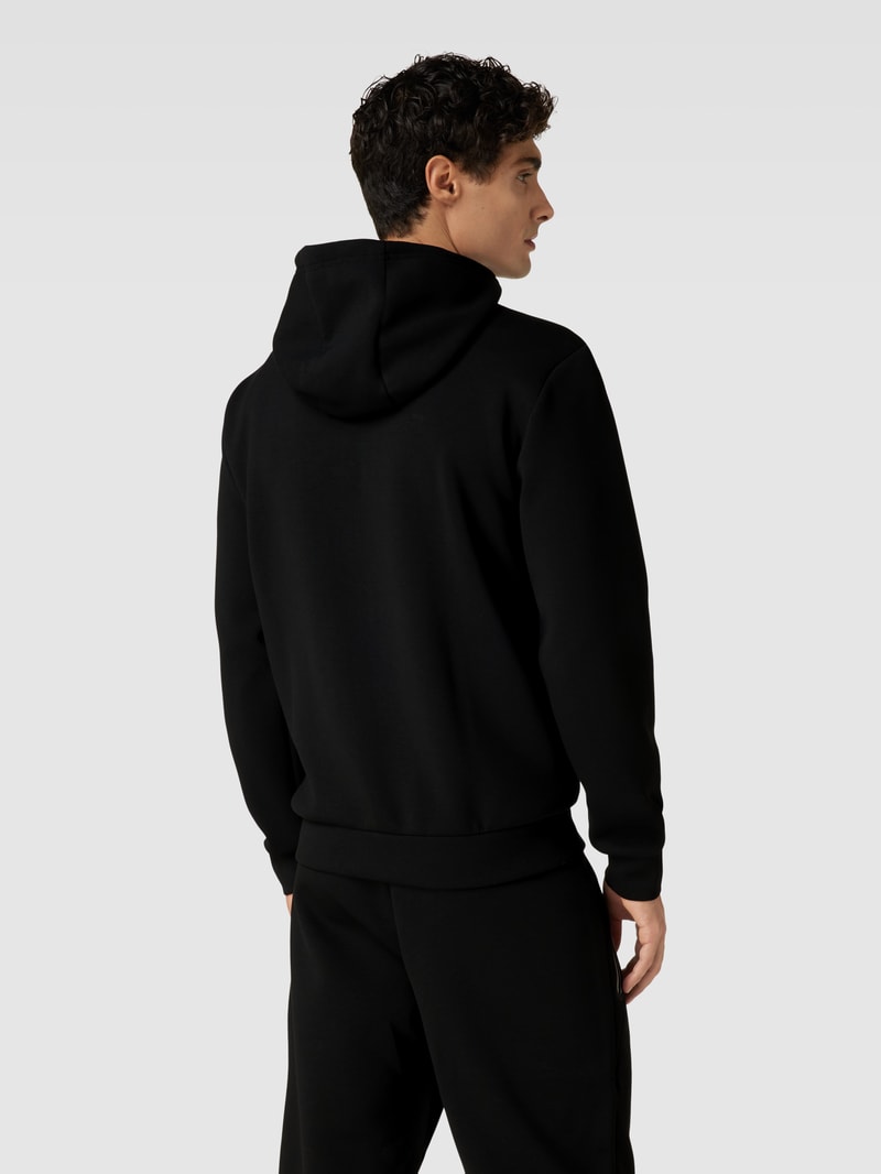 Sweatjacke mit Kontrastpaspeln in schwarz