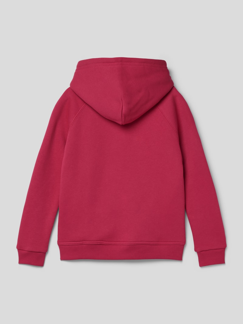 Hoodie mit Label-Stitching Modell 'ARCHIVE' in fuchsia