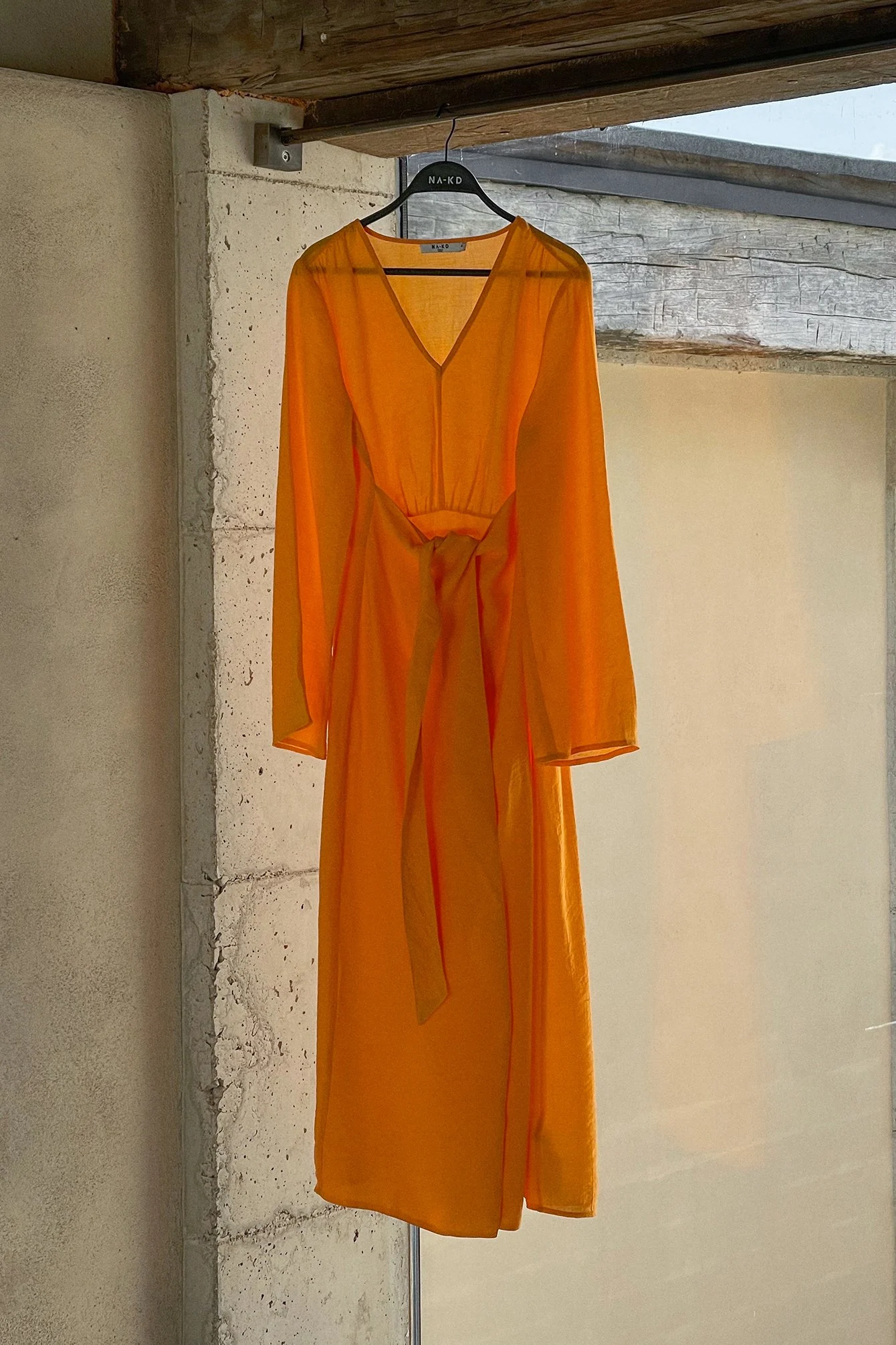 Schnürband Taille Maxikleid