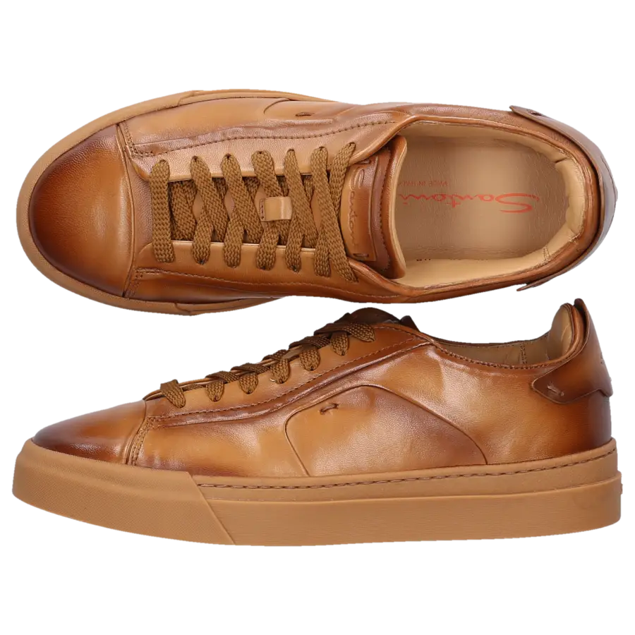 Santoni - Sneaker low 21554 Kalbsleder - beige