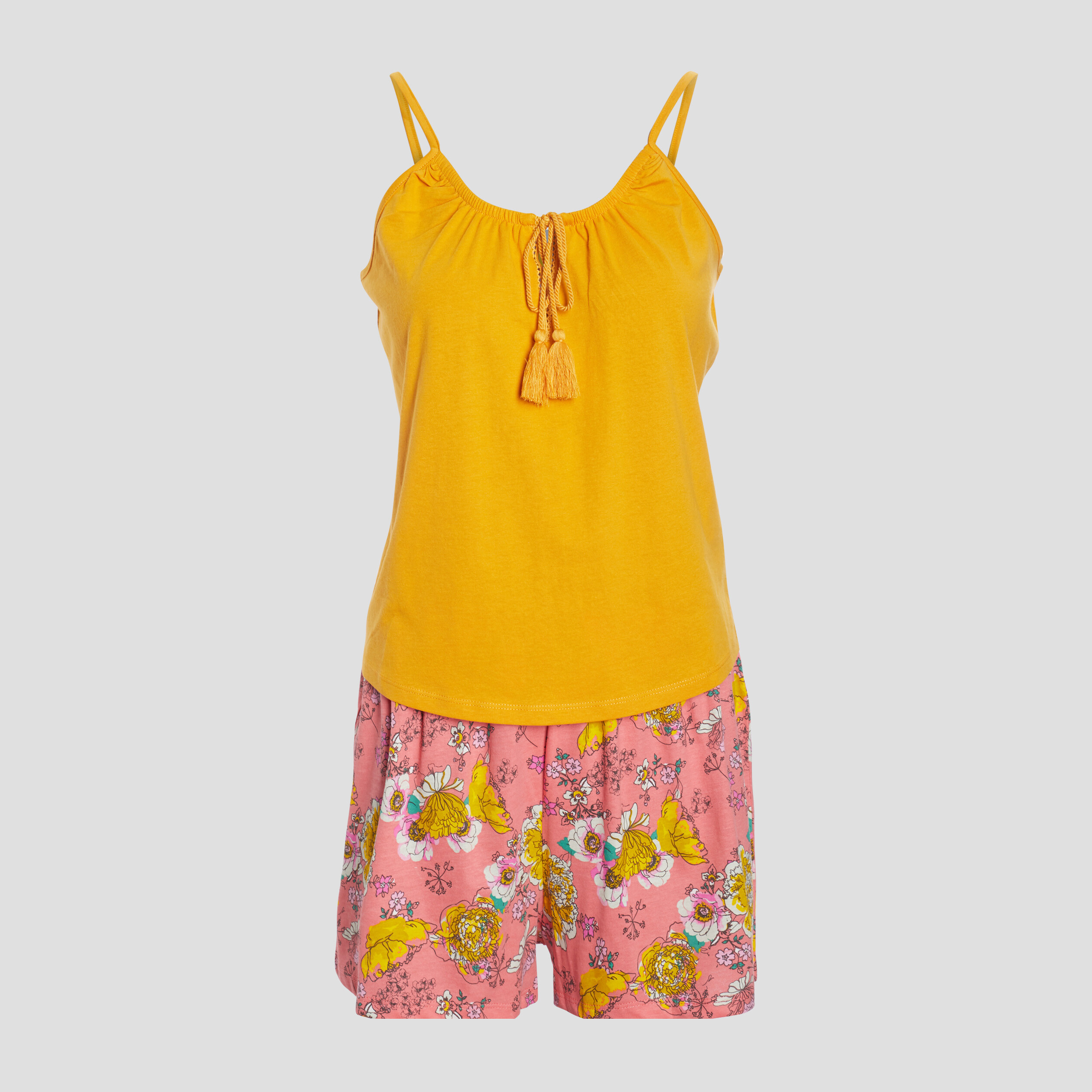 Ensemble pyjama 2 pièces orange corail femme | La Halle