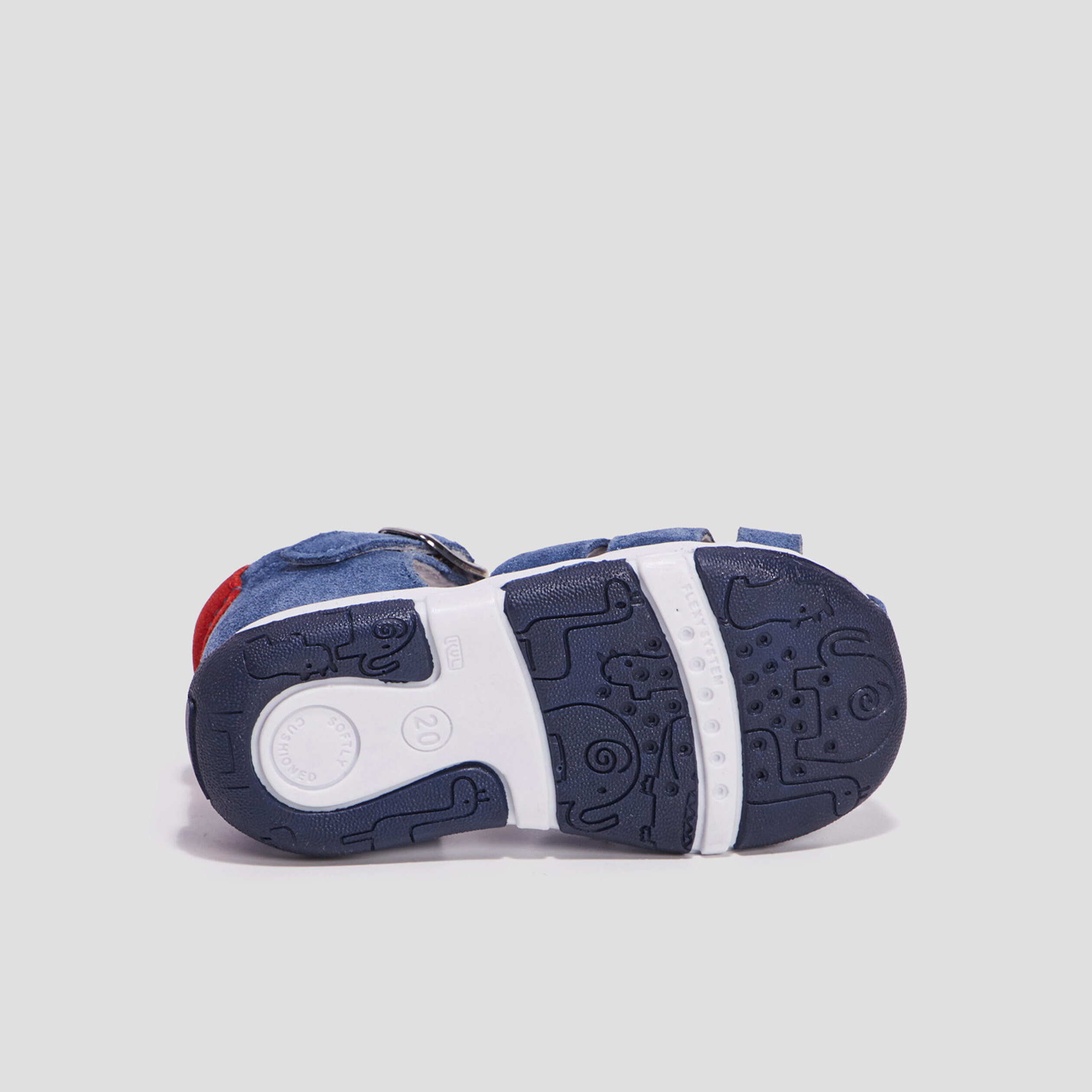 Sandales en cuir bleu bébé garçon | La Halle
