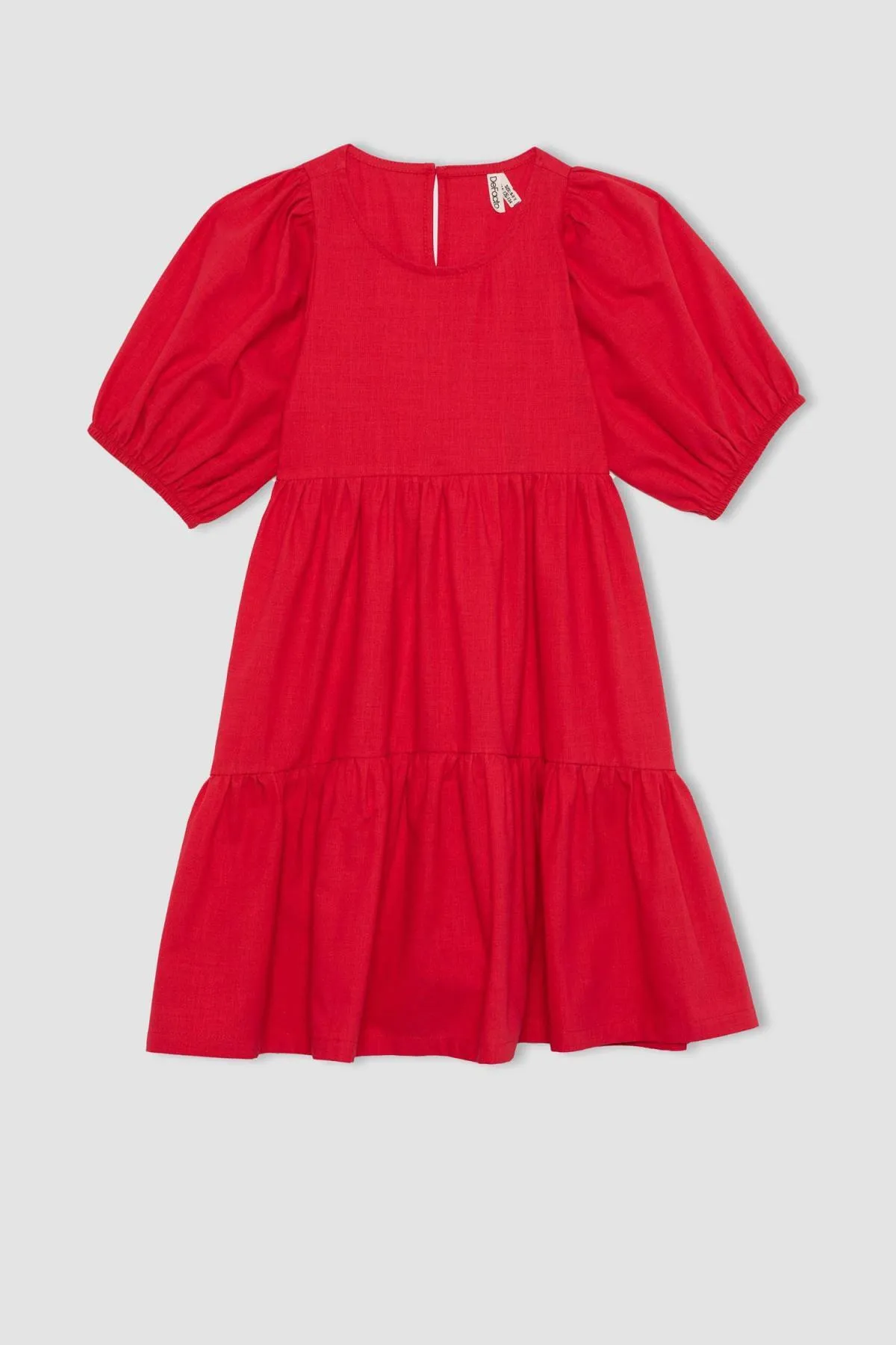 DeFacto  Kurzärmliges rotes Kleid für Mädchen B6927a824sm