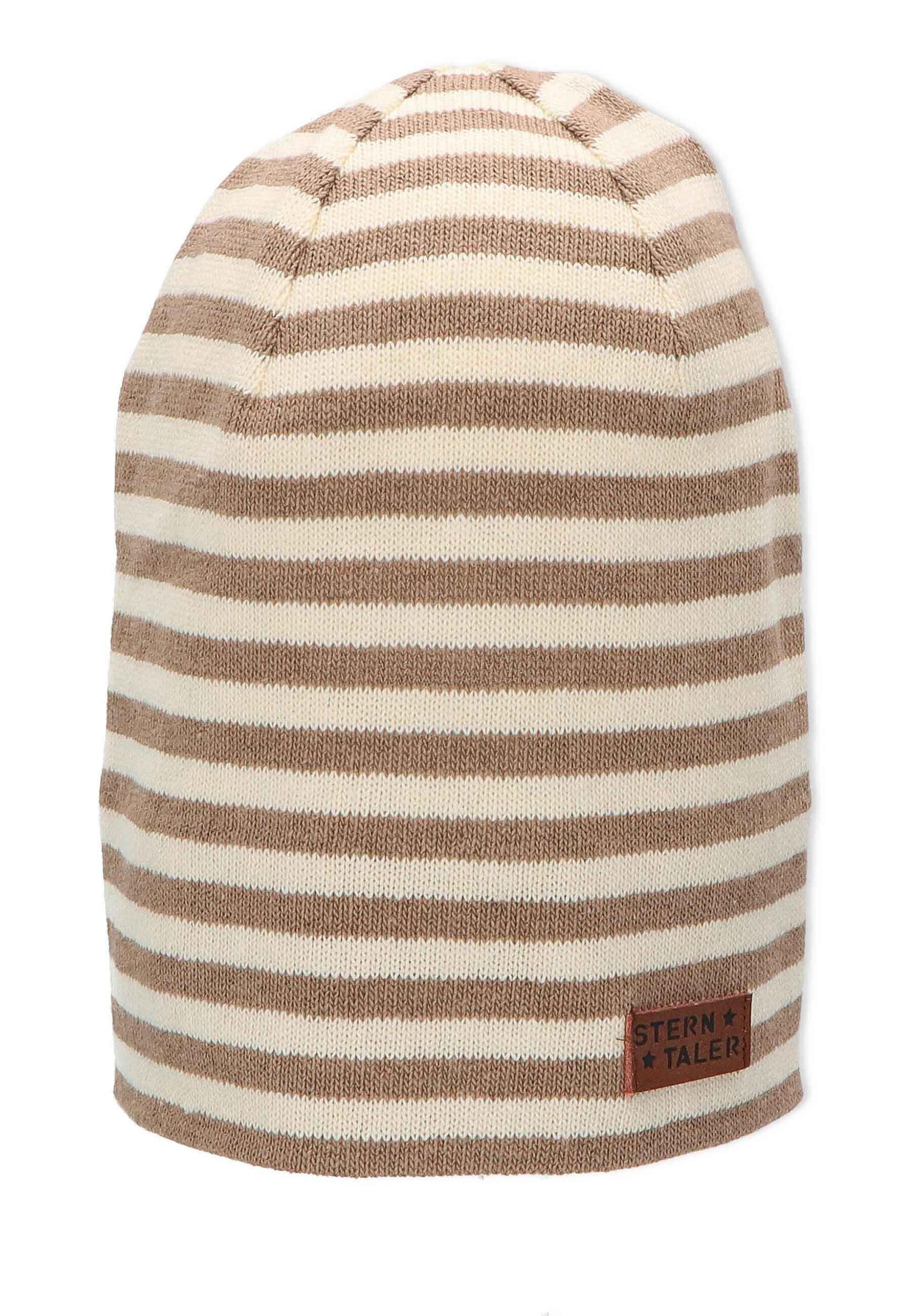 Slouch-Beanie aus Baumwollmischgewebe mit Streifen