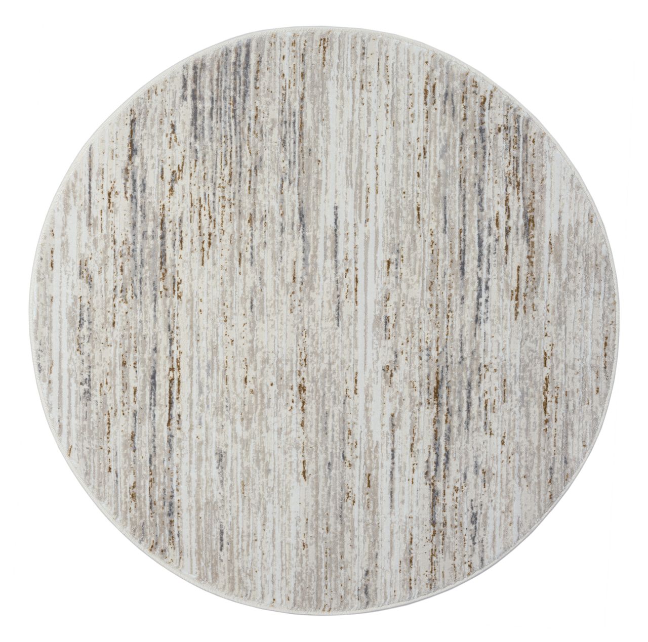 MyFlair Teppich Freya, 120cm x 120cm, Farbe Beige, rund, Florhöhe 10mm