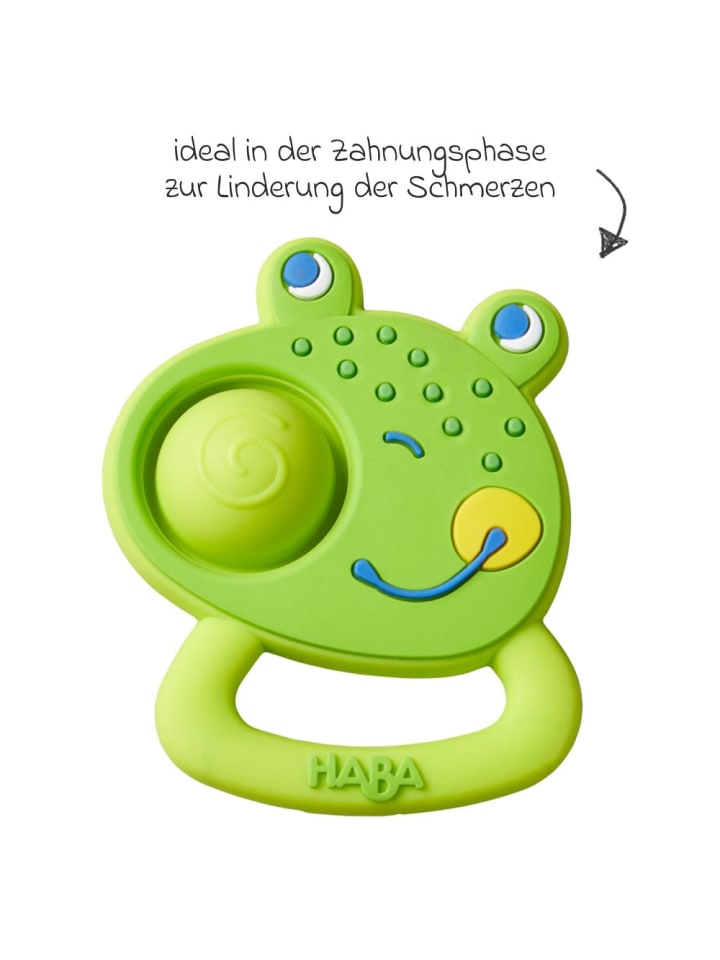 Haba Silikon-Beißring / Greifling Plopp-Frosch in gruen günstig kaufen onesize