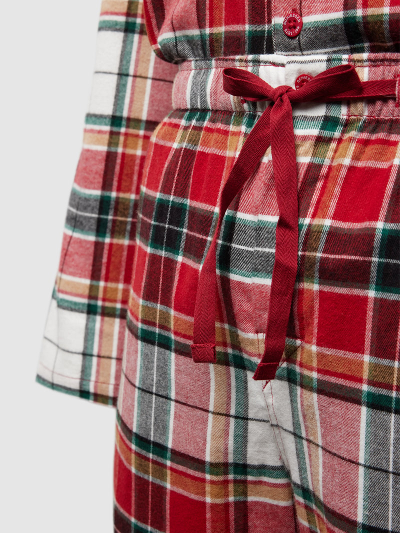 Pyjama mit Tartan-Muster in rot