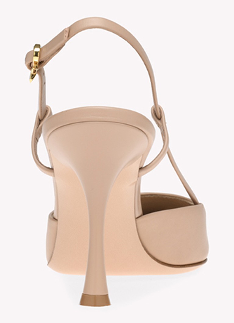 Pantofi cu toc slingback Gianvito Rossi Ascent din piele de vițel.