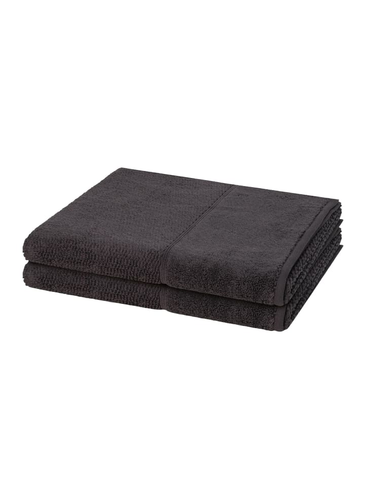 Möve for Frottana 2 X Duschtuch im Set Pearl in Graphite günstig kaufen 67 x 140 cm