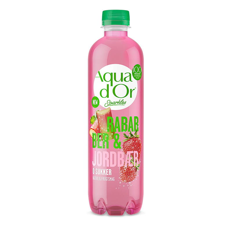 Aqua D`or Sparkles 500 ml Rabarbra & jordbær Aqua D`or