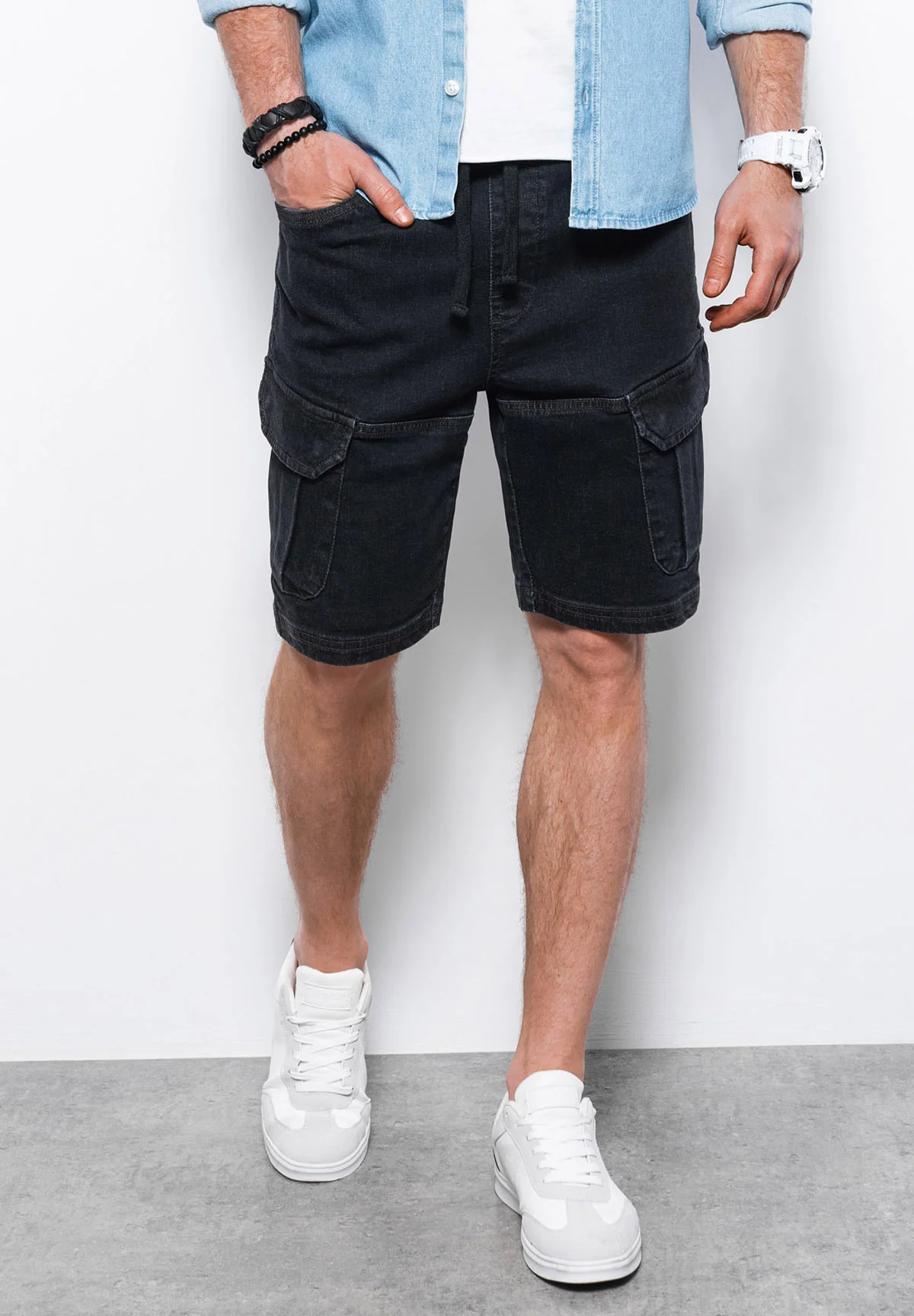 Pantalones cortos de mezclilla ombré