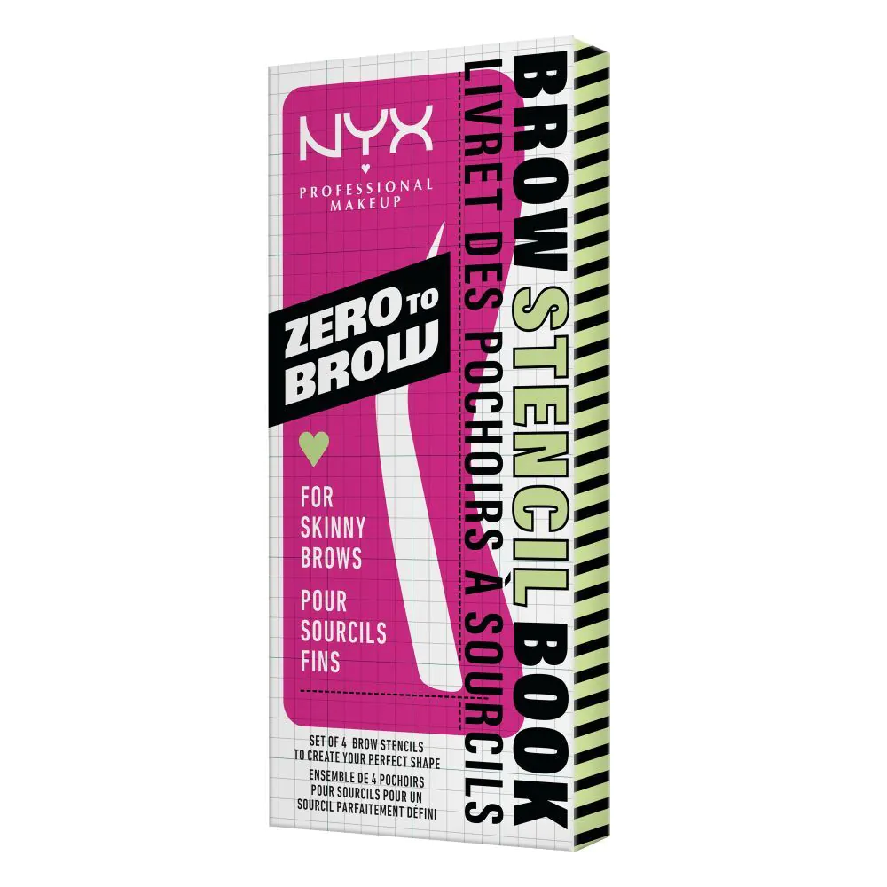 NYX Zero To Brow Thin Brow antakių trafaretas 4 vnt.