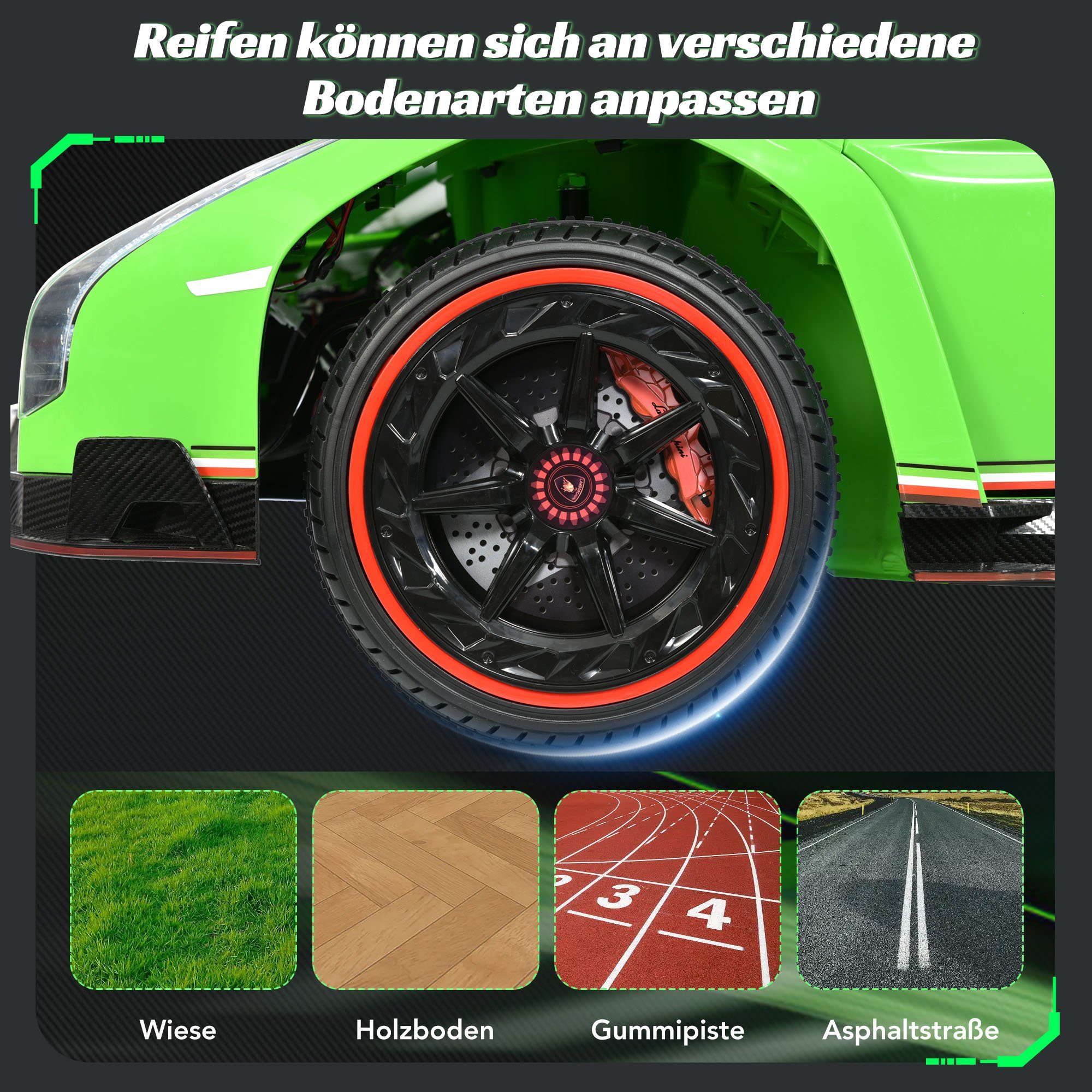 REDOM electric children's car LAMBORGHINI VENENO 2 motors, Bluetooth, double doors, 3 speeds, MP3 music, suitable for children aged 3 and over
