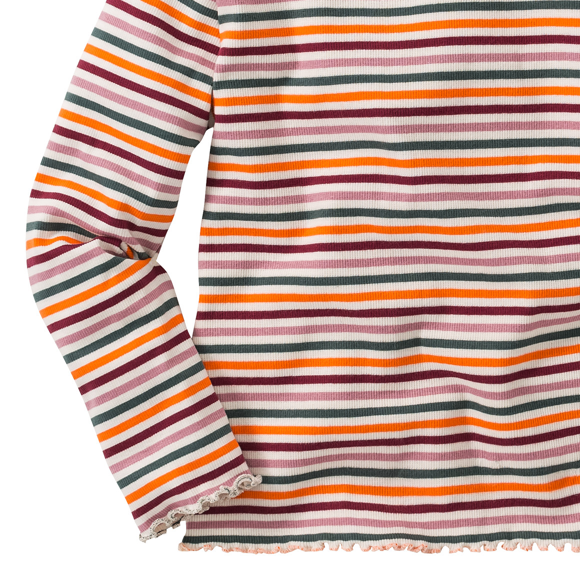 Mädchen Langarmshirt mit gerippter Struktur