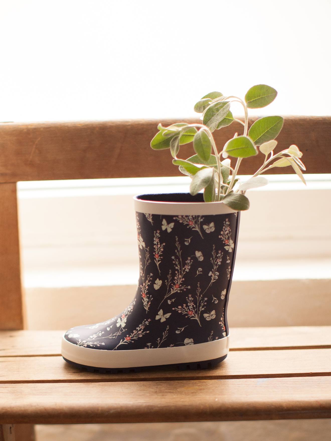 Bottes de pluie fille en caoutchouc bleu marine