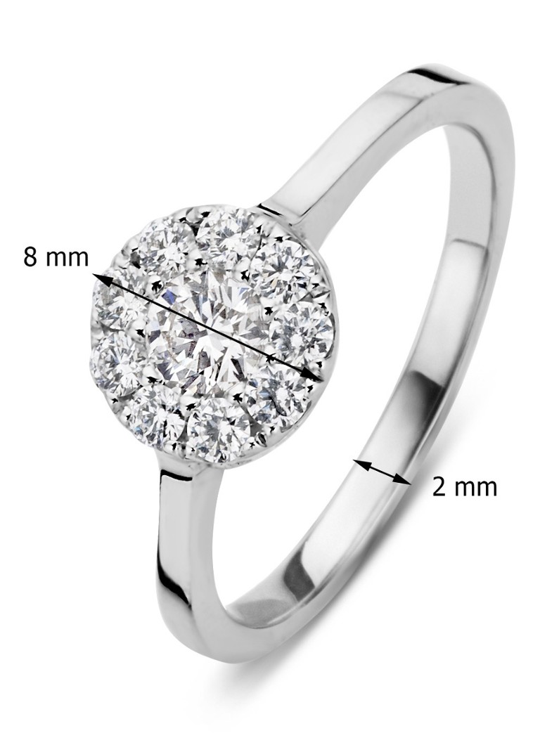 Diamond Point White gold ring 0.42 ct diamond Hearts & Arrows