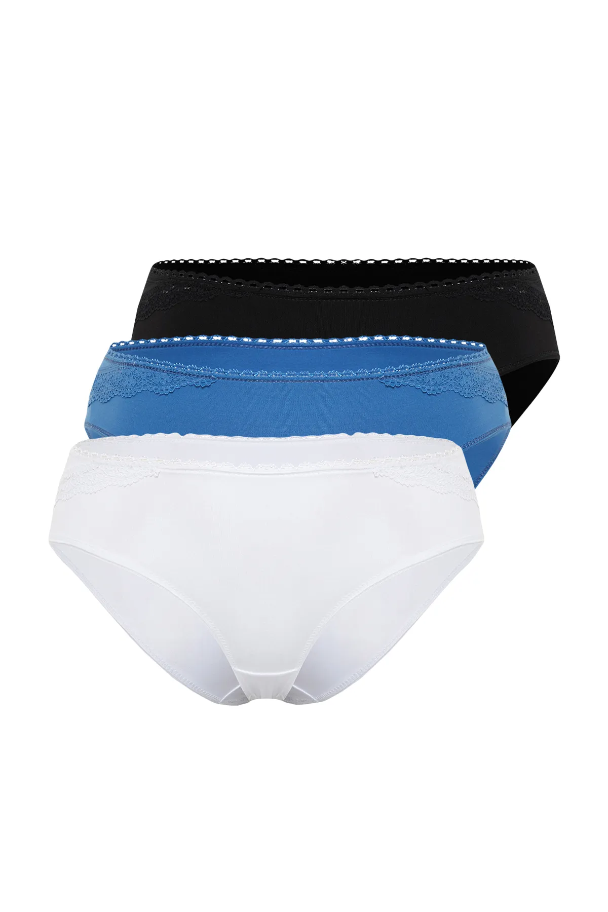 Trendyol Collection  Mehrfarbige Hiphugger-Strickhöschen aus Polyamid im 3er-Pack THMSS24KU00015