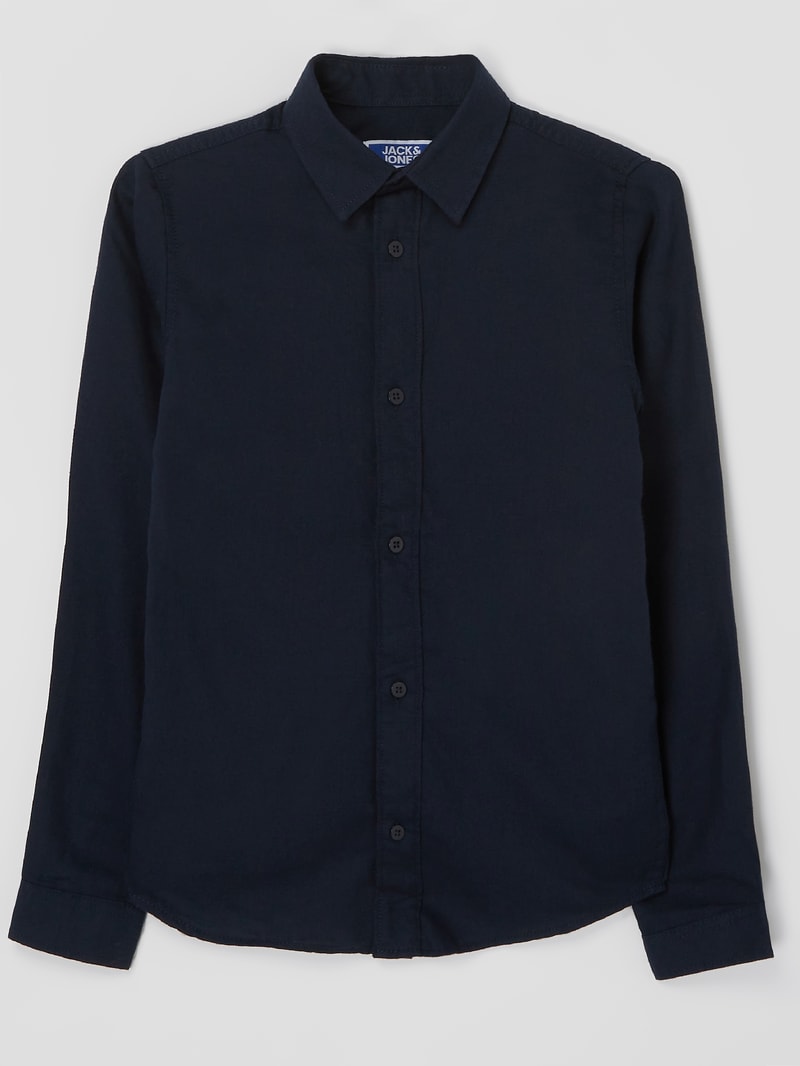 Hemd aus Twill in marineblau