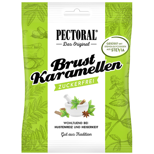 PECTORAL Brustkaramellen zuckerfrei Beutel  60 g  Bonbons