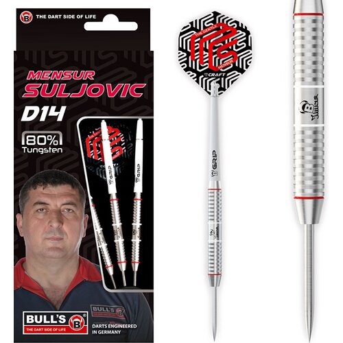 BULL'S DARTPFEIL MENSUR SULJOVIC D14, STEELDART, 80% TUNGSTEN