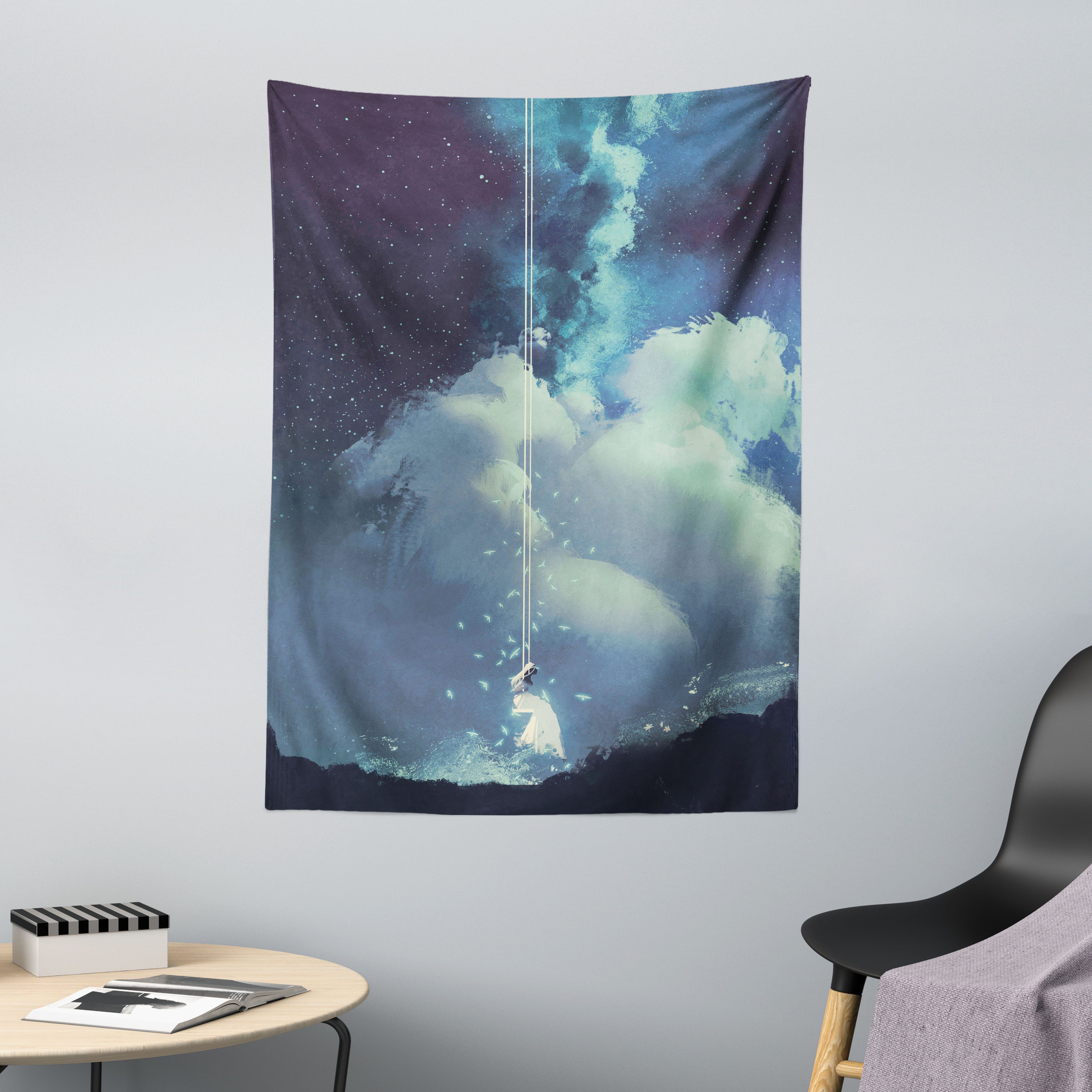 Wandteppich aus Weiches Mikrofaser Stoff Für das Wohn und Schlafzimmer, Abakuhaus, rechteckig, Weihnachten Handgemachte Symbolic Day