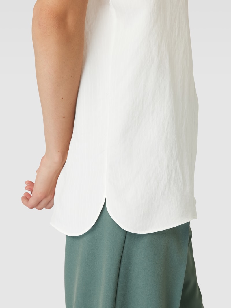 Blusenshirt mit V-Ausschnitt in weiß