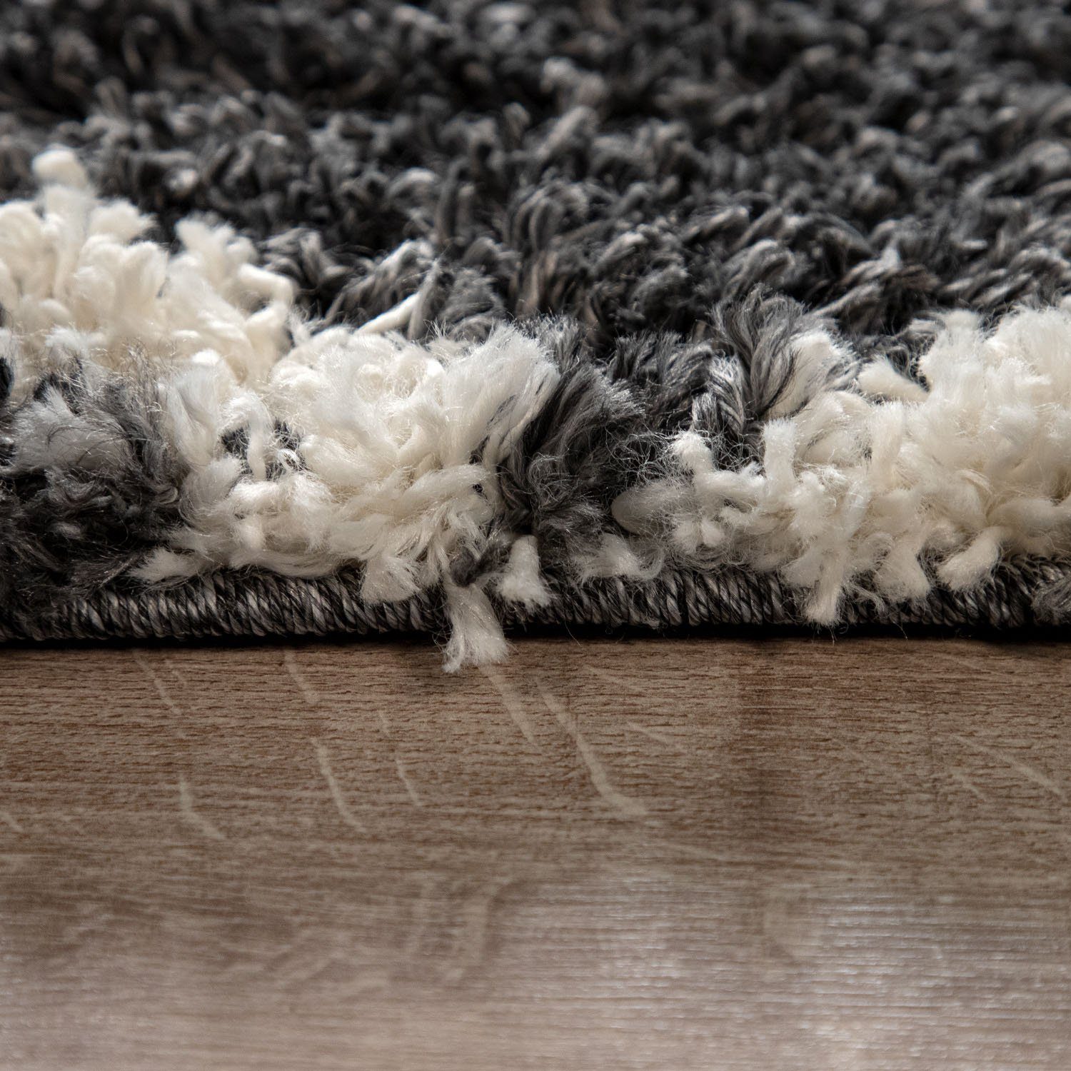 Hochflor-Teppich Kalmar 441, Paco Home, rund, Höhe: 40 mm, Scandi Design, Rauten Muster, weich & kuschelig