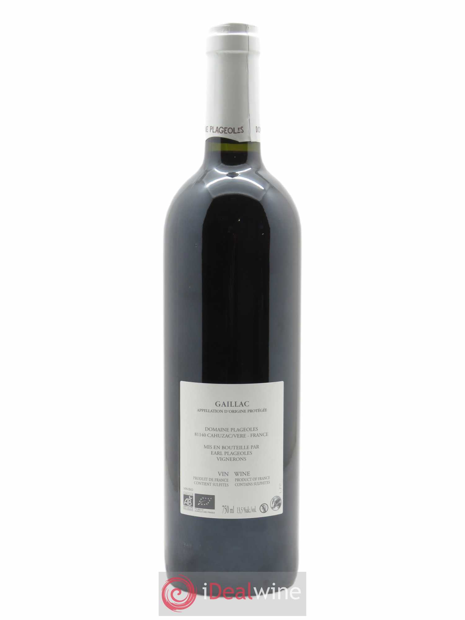 IGP Côtes du Tarn Prunelart Plageoles  2017 - Lot de 1 Bouteille