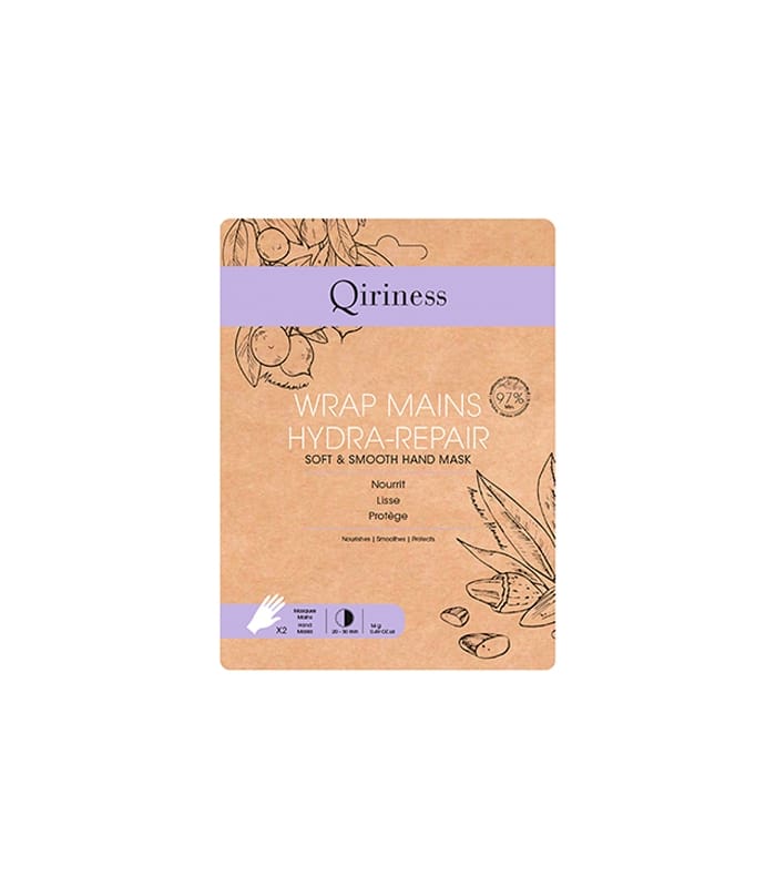 Qiriness-WRAP MAINS HYDRA-REPAIR-Masque Mains Douces & Lisses
