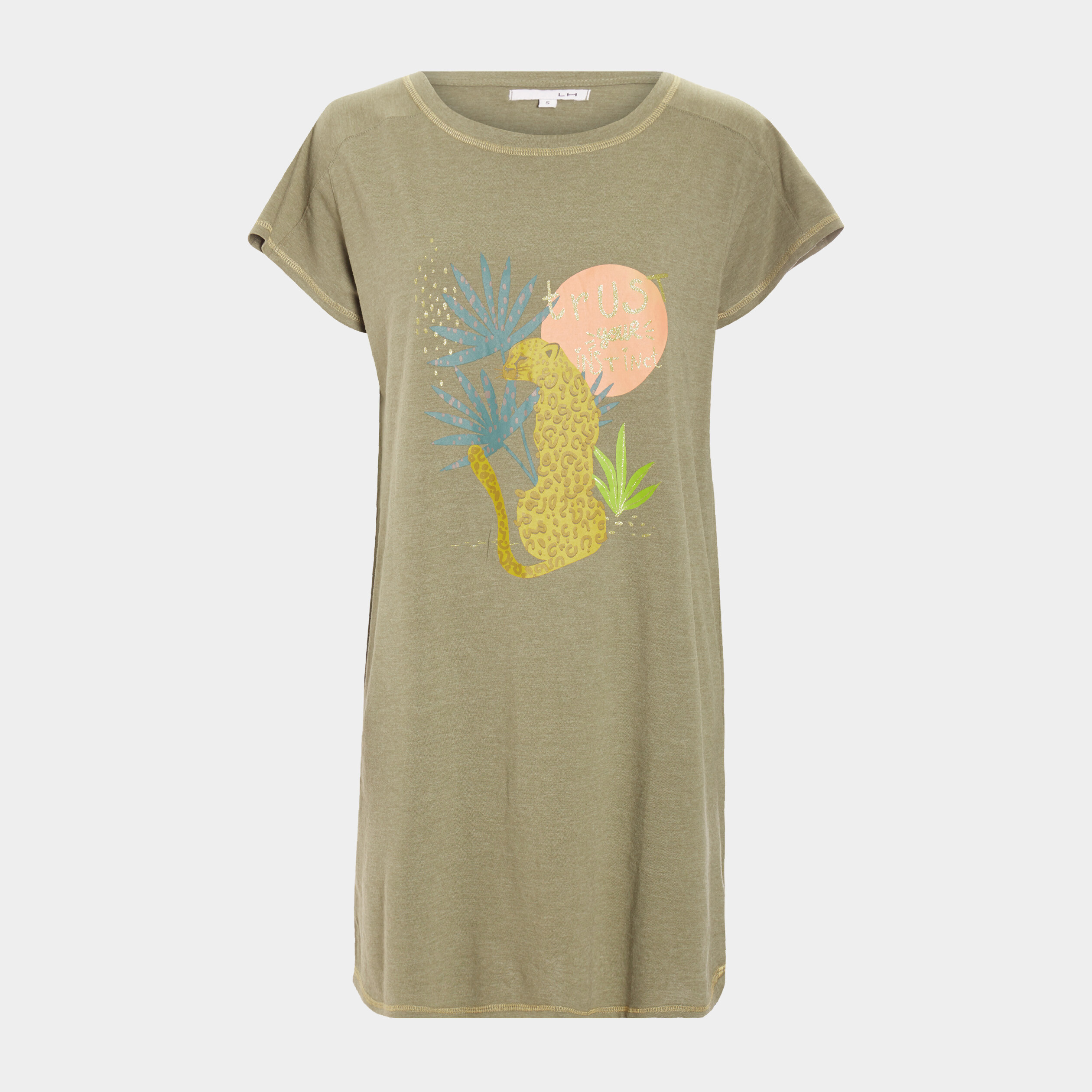Chemise de nuit vert kaki femme | La Halle