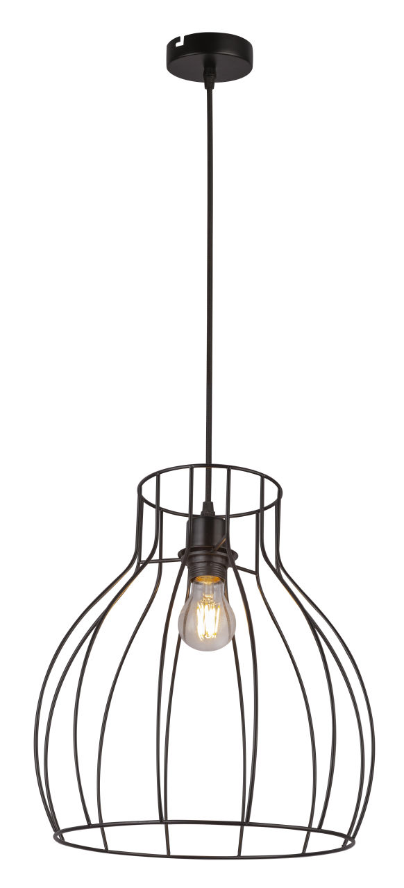 Globo Lighting - MINA - Hängeleuchte Metall schwarz, 1x E27