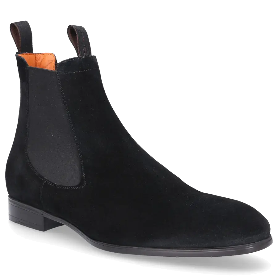 Santoni - Chelsea Boots 13414 Veloursleder - schwarz