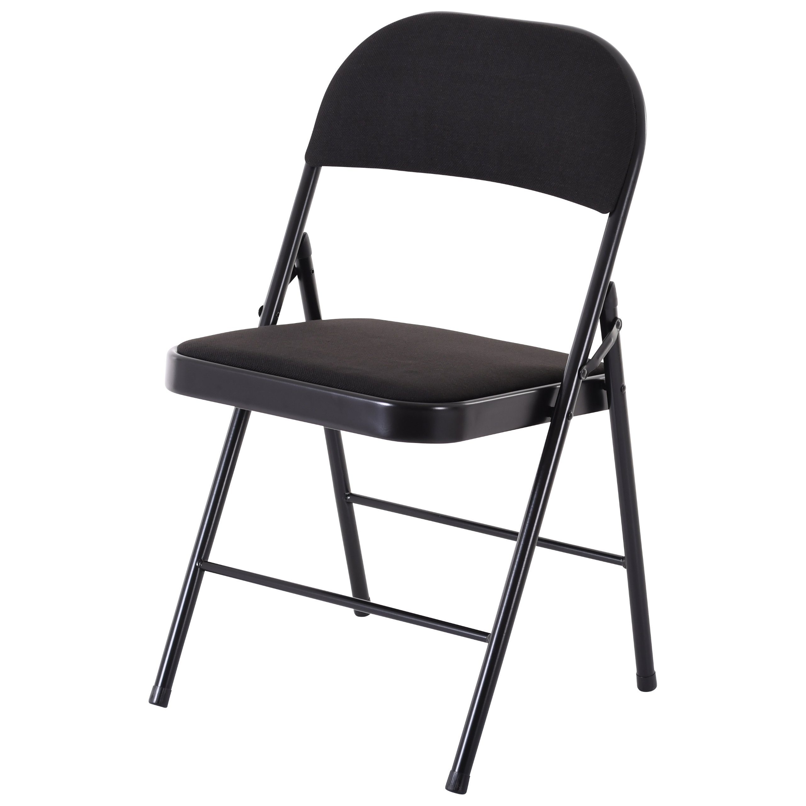 Raburg Klappstuhl Gästestuhl ELIAS mit Stoffbezug, verschiedene Farben, Gestell SCHWARZ (4er-Set), praktischer & kompakter Konferenz-Stuhl, stabiles Faltstuhl & Klappstuhl-Set aus Stahl, klappbar, belastbar bis 130 kg