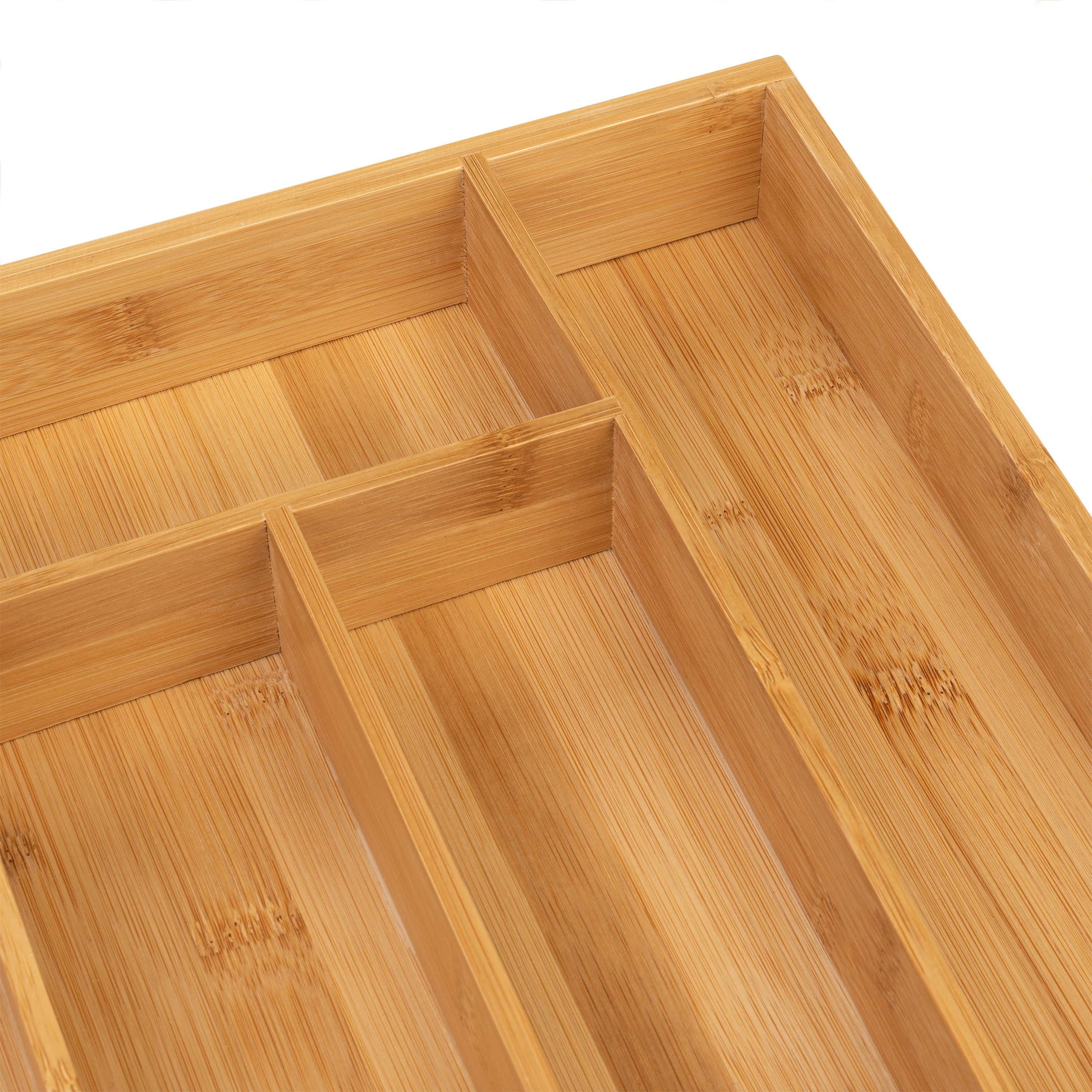 Blumtal Besteckkasten Küchenschubladen Einlagen - Bambus Besteckkasten für Schubladen (mit 4 oder 5 Fächern als Organizer für Besteck und Haushaltsartikel), leicht abwischbar, Besteckeinsatz passend für IKEA Maximera