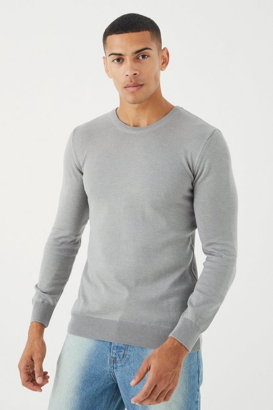 Langärmliger Rundhals-Pullover