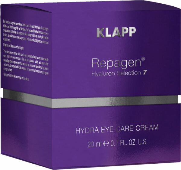 KLAPP Skin Care Science Repagen Hyaluron Selection 7 Hydra Eye Care Cream Augencreme