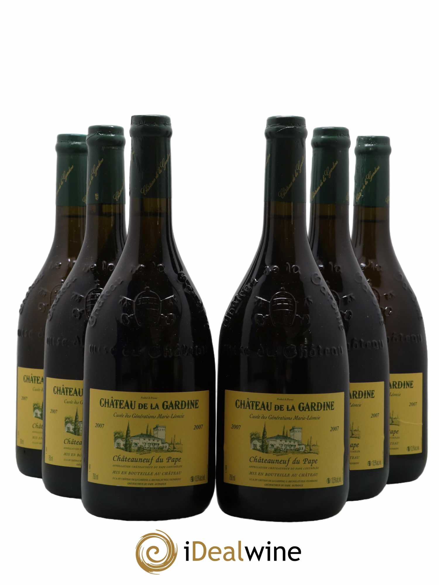 Châteauneuf-du-Pape La Gardine Cuvée des Générations Marie Léoncie Famille Brunel  2005 - Lot de 6 Bouteilles