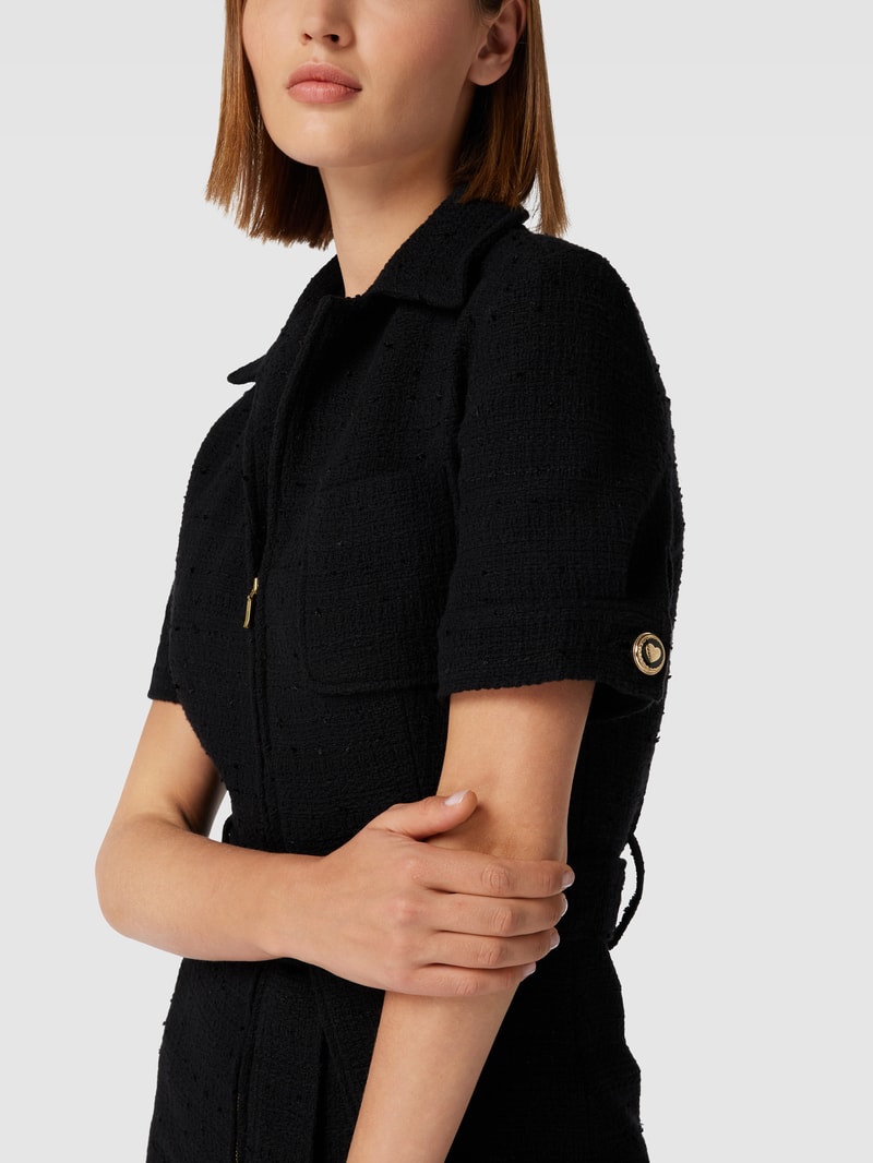 Jumpsuit mit Umlegekragen Modell 'ONE-PIECE SUIT PARIS' in schwarz